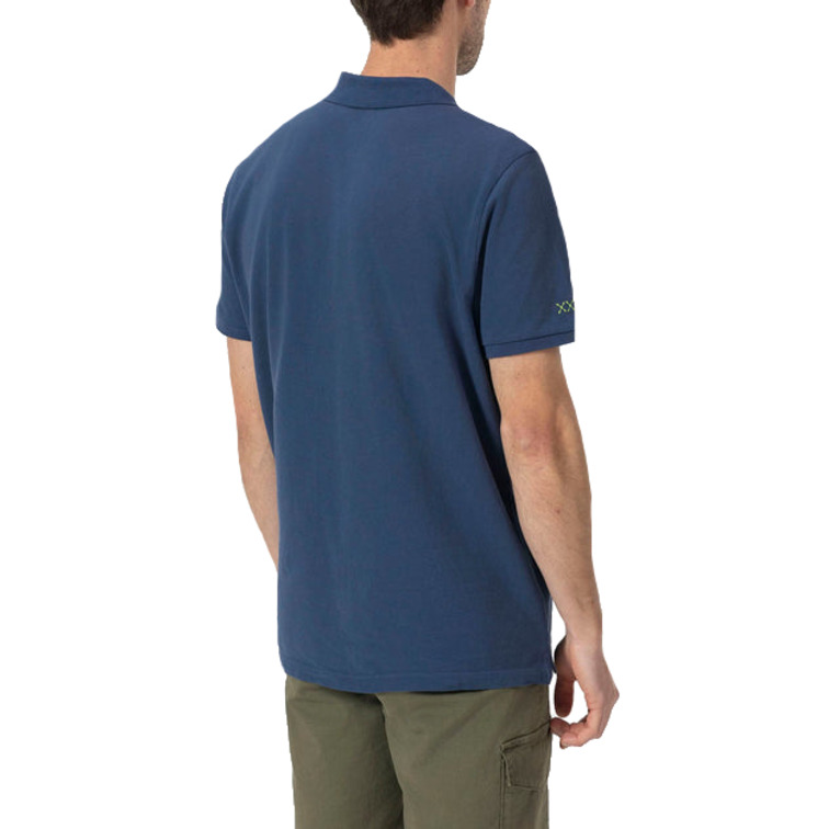 HOMBRE POLO LAVADO BORDADOS A CONTRAS AZUL MAR