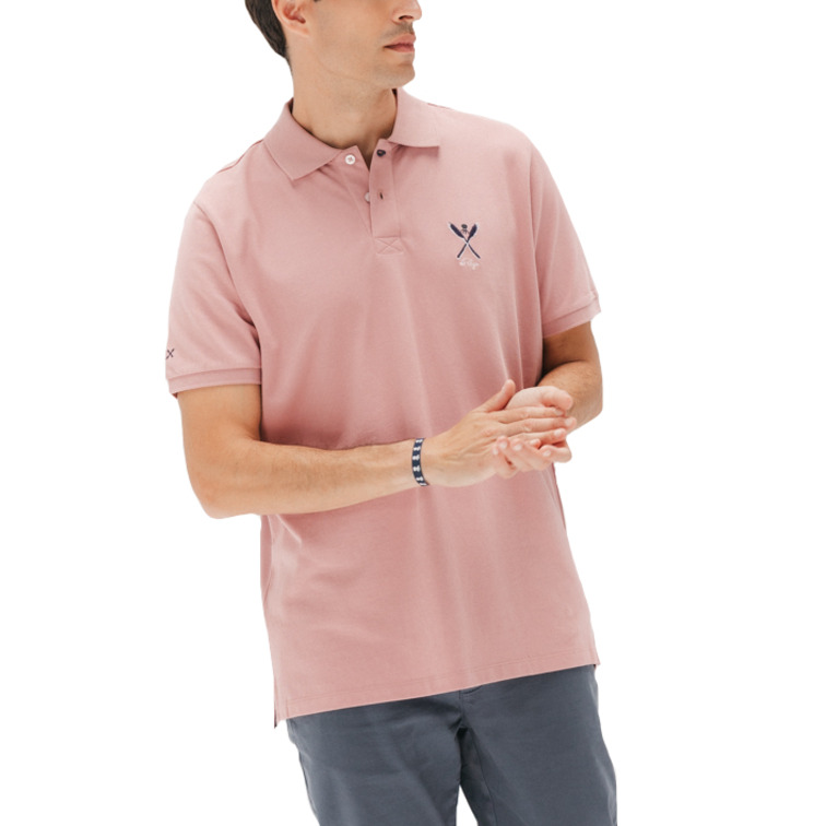 HOMBRE POLO LAVADO PALAS DIBUJADAS RO ROSA