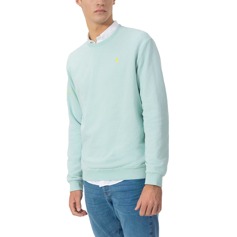 HOMBRE SUDADERA BÁSICA BORDADO A CONT AZUL TUR