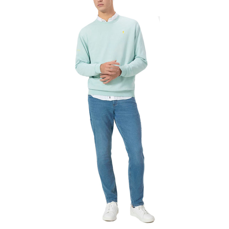 HOMBRE SUDADERA BÁSICA BORDADO A CONT AZUL TUR