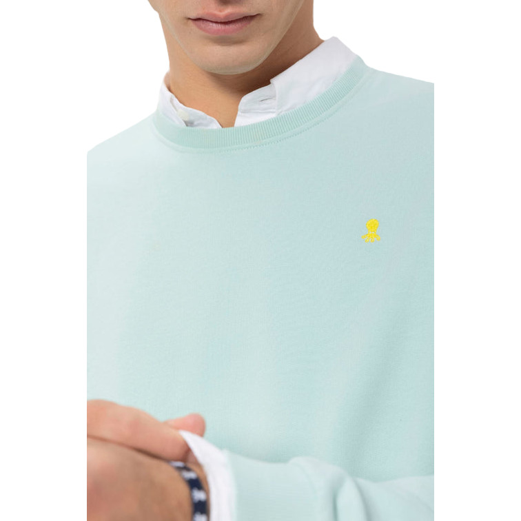 HOMBRE SUDADERA BÁSICA BORDADO A CONT AZUL TUR