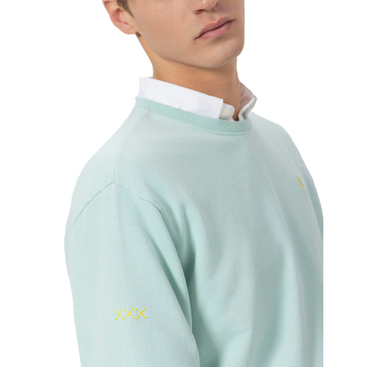 HOMBRE SUDADERA BÁSICA BORDADO A CONT AZUL TUR
