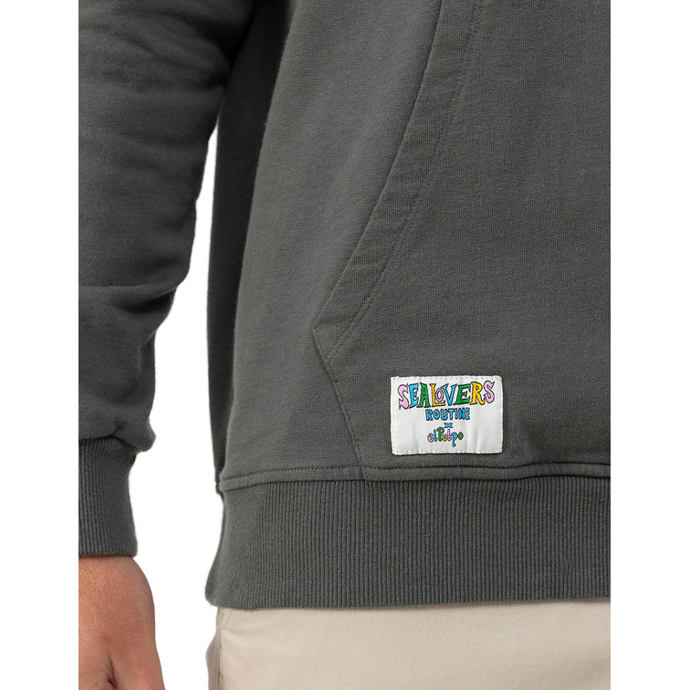 HOMBRE SUDADERA CAPUCHA ESTAMPADO CAM ANTRACIT
