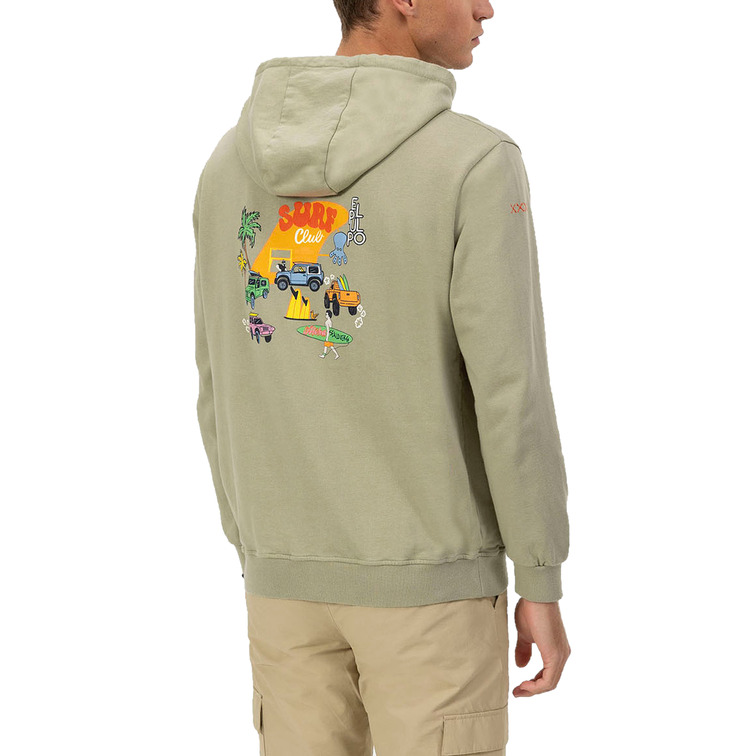 HOMBRE SUDADERA CAPUCHA ESTAMPADO PIC VERDE SA