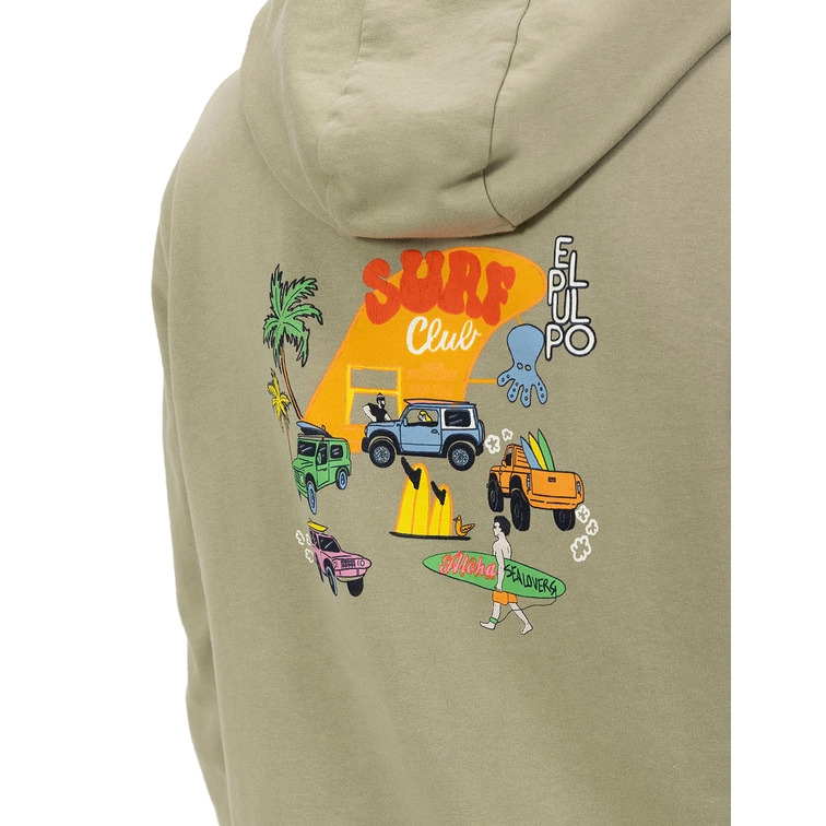 HOMBRE SUDADERA CAPUCHA ESTAMPADO PIC VERDE SA