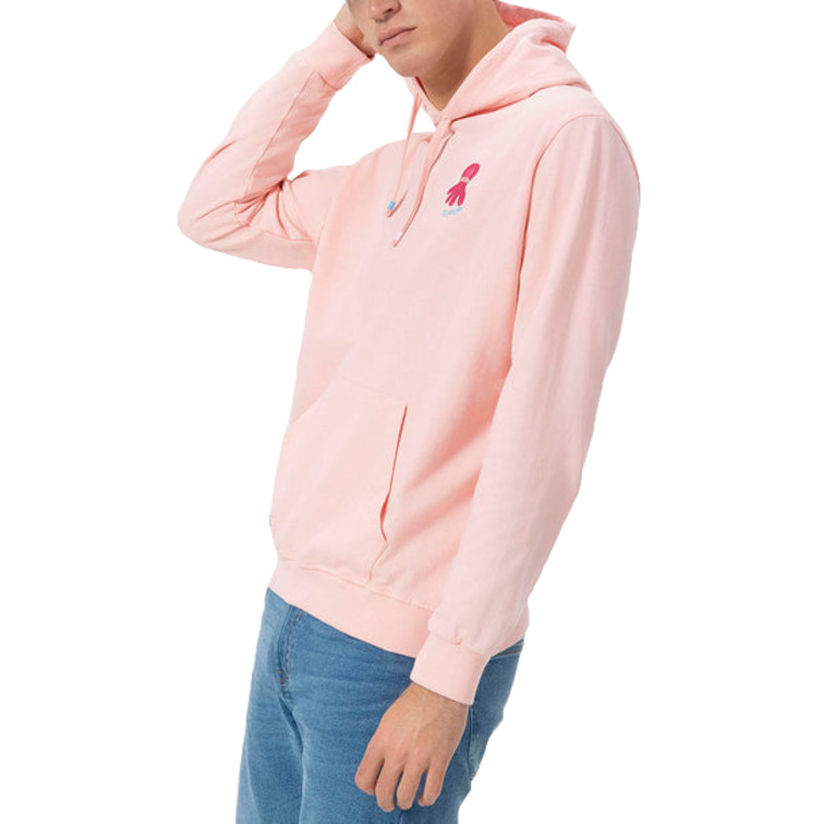 HOMBRE SUDADERA CAPUCHA ESTAMPADO SEA ROSA