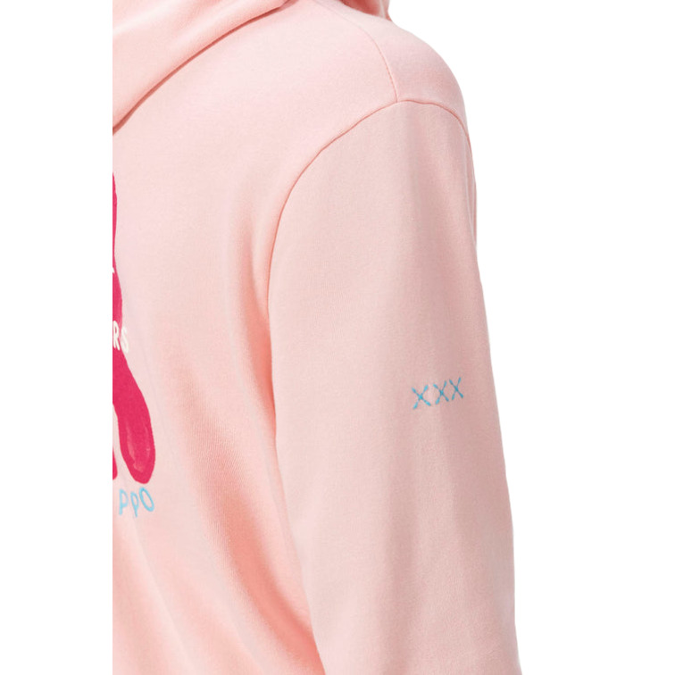 HOMBRE SUDADERA CAPUCHA ESTAMPADO SEA ROSA
