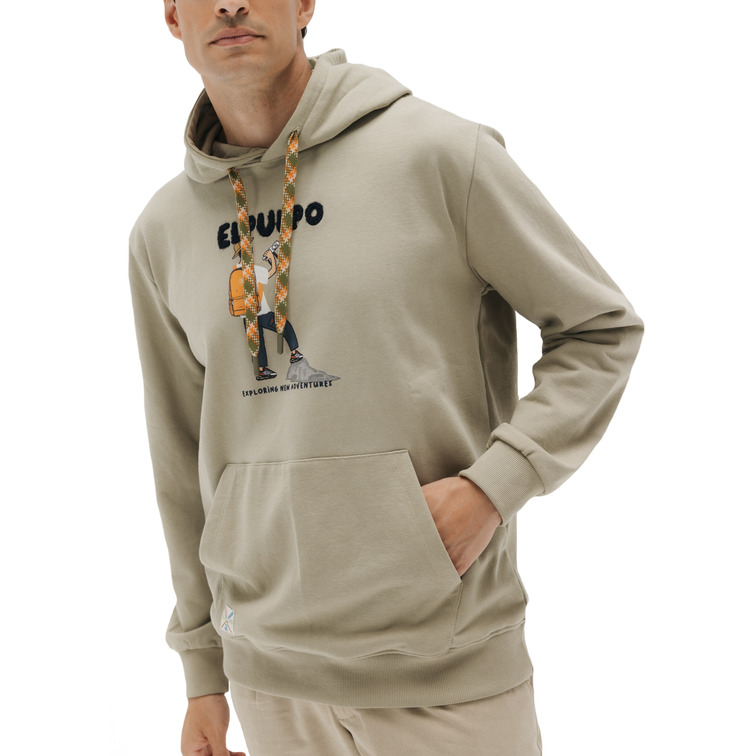 HOMBRE SUDADERA CAPUCHA EXPLORING NEW VERDE