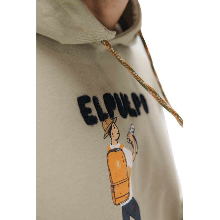 HOMBRE SUDADERA CAPUCHA EXPLORING NEW VERDE