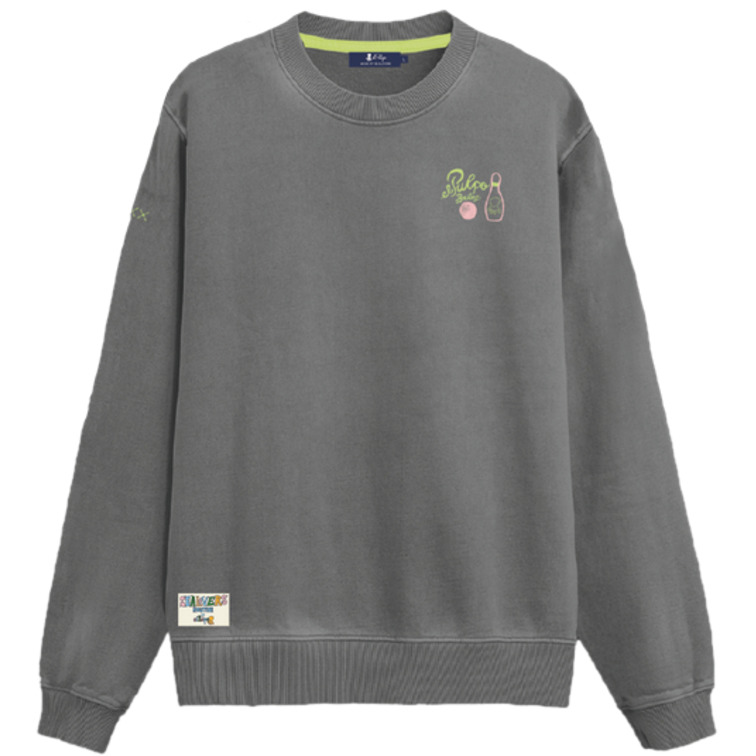 HOMBRE SUDADERA ESTAMPADO BOWLING CUS ANTRACIT