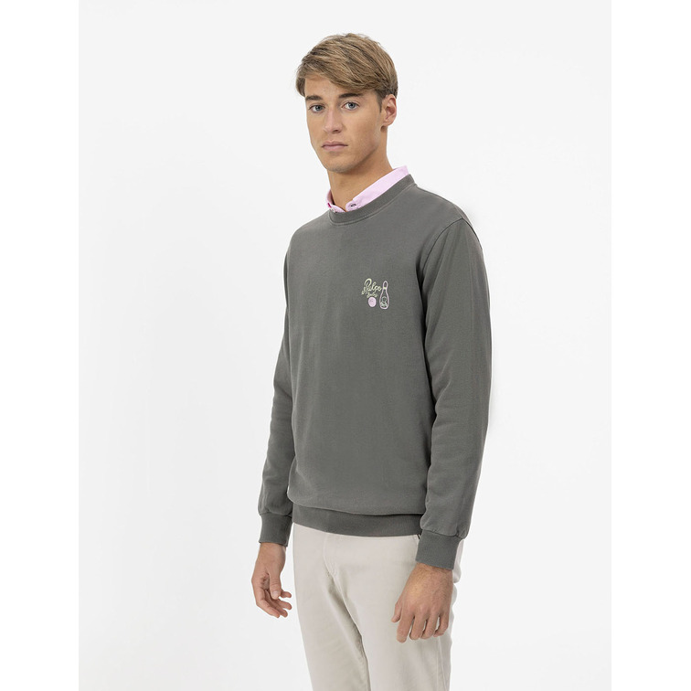HOMBRE SUDADERA ESTAMPADO BOWLING CUS ANTRACIT