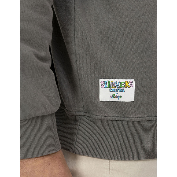 HOMBRE SUDADERA ESTAMPADO BOWLING CUS ANTRACIT