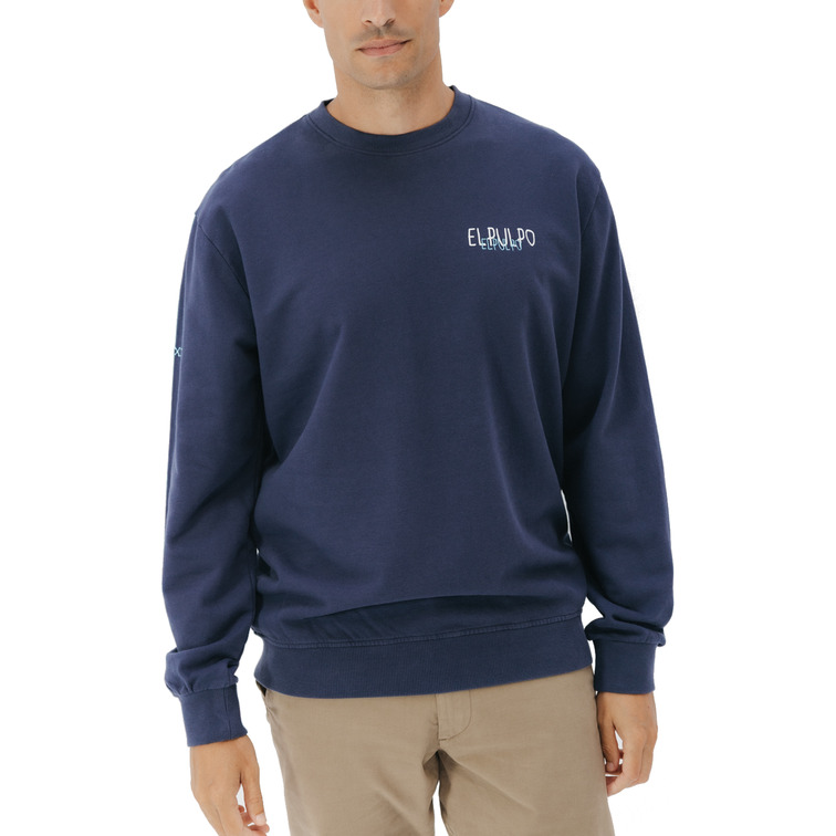 HOMBRE SUDADERA LOGO TEJIDO AZUL MARI AZUL MAR