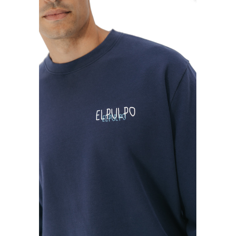 HOMBRE SUDADERA LOGO TEJIDO AZUL MARI AZUL MAR