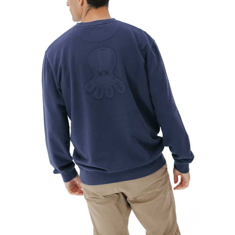 HOMBRE SUDADERA LOGO TEJIDO AZUL MARI AZUL MAR