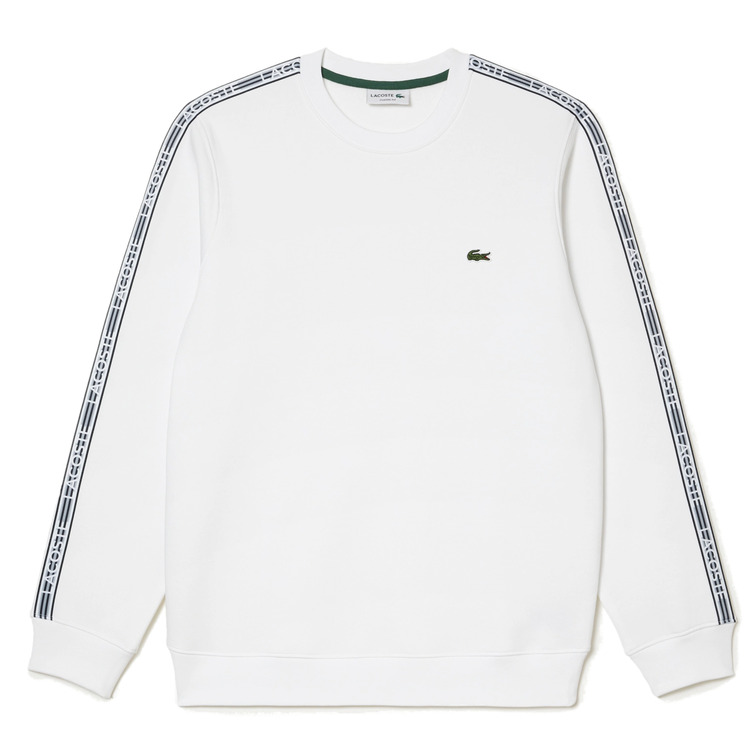 SUDADERA EN FRANELA CON RAYA Y LOGO HOMBRE LACOSTE