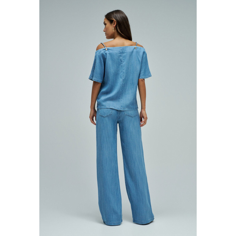 BLUSA MUJER SALSA JEANS EN LIGHTDENIM