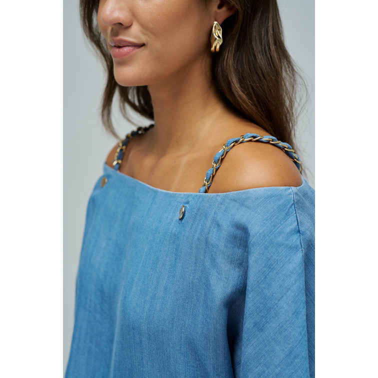 BLUSA MUJER SALSA JEANS EN LIGHTDENIM