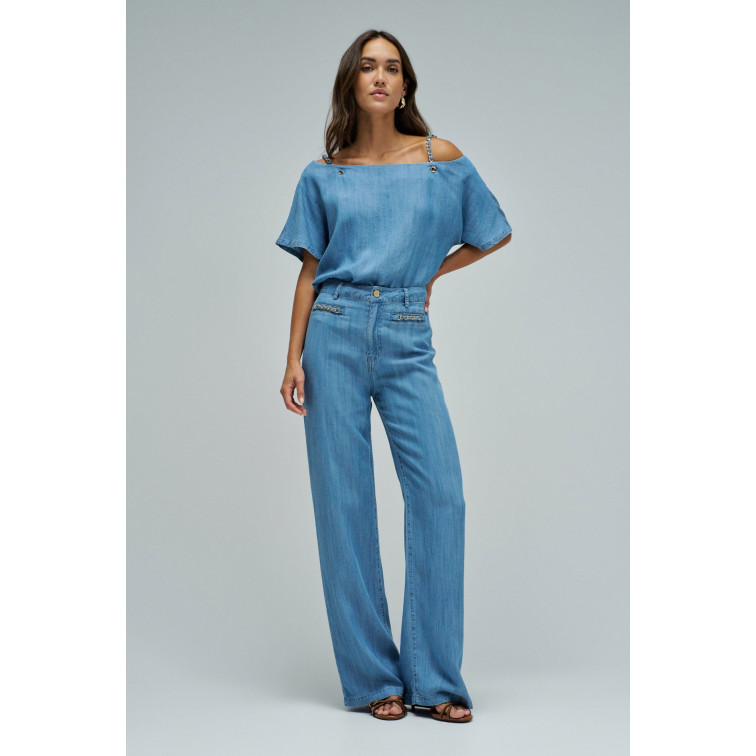 BLUSA MUJER SALSA JEANS EN LIGHTDENIM