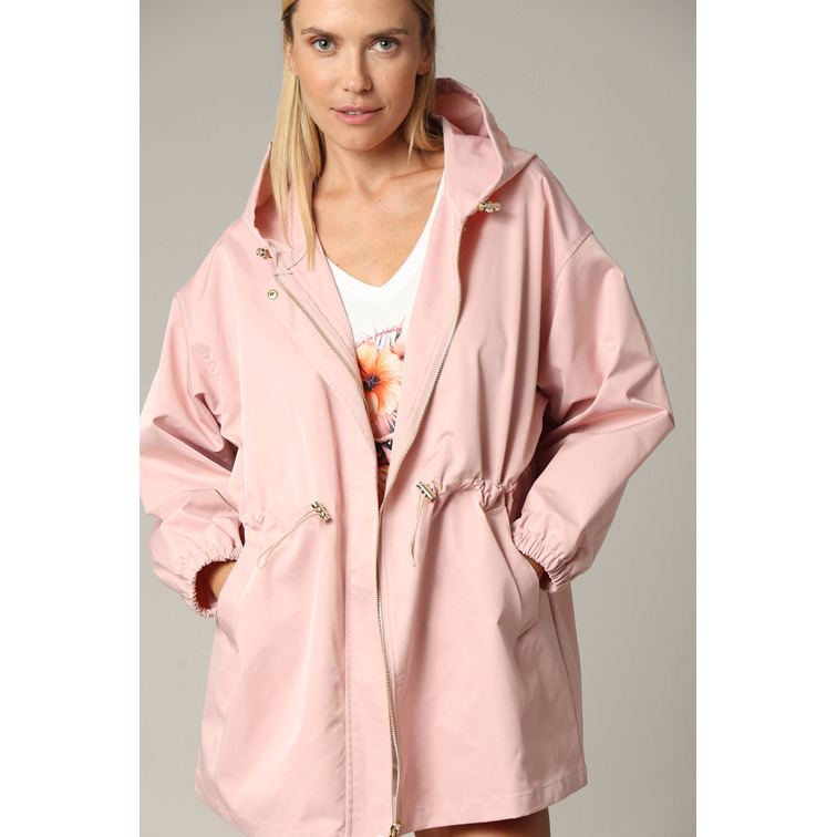 CHAQUETA CON CAPUCHA MUJER DEELUXE FIT HOLGADO