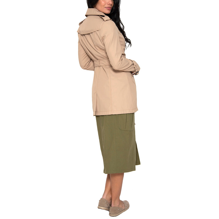 GABARDINA CRUZADA MUJER BRAVE SOUL DOBLE BOTONADURA