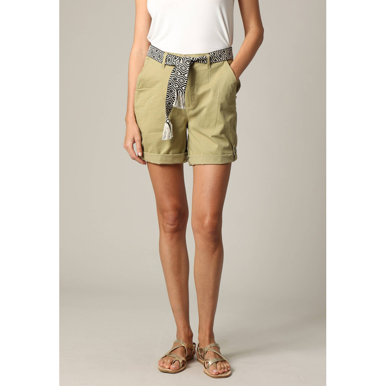 PANTALÓN CORTO MUJER DEELUXE CINTURON ETNICO