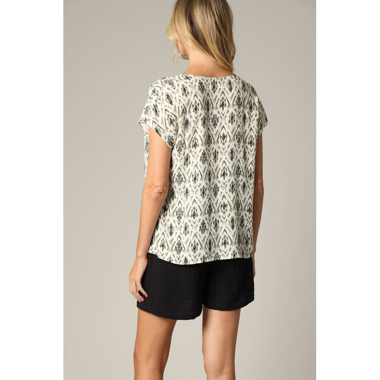 BLUSA MUJER DEELUXE ESTAMPADO ETNICO