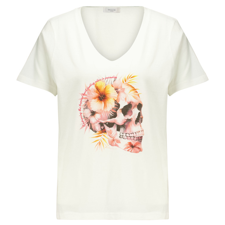 CAMISETA MUJER DEELUXE ESTAMPADO CALAVERA