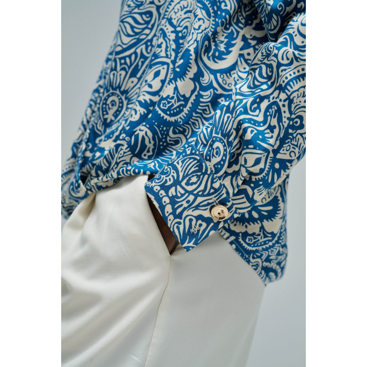 BLUSA SATINADA MUJER SALSA JEANS CON ESTAMPADO