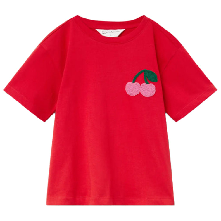 CAMISETA INFANTIL COMPAÑIA FANTASTICA PRINT CEREZA