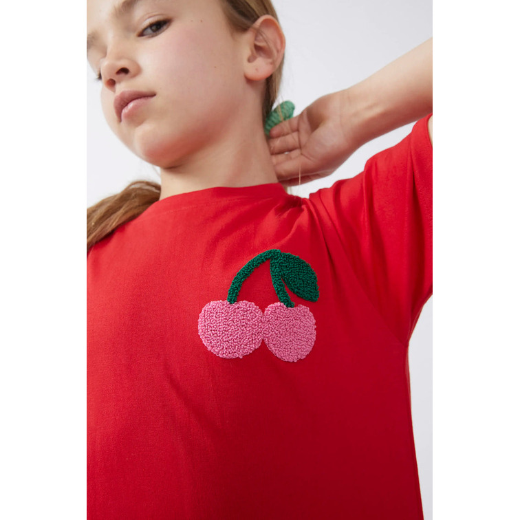 CAMISETA INFANTIL COMPAÑIA FANTASTICA PRINT CEREZA