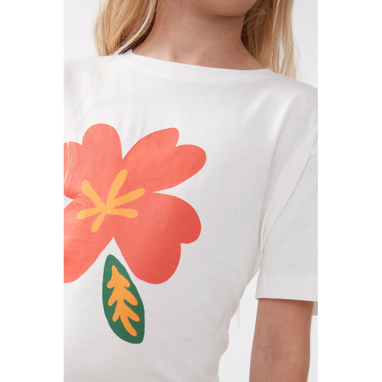 CAMISETA NIÑA  CIAFAN CAMISETA UNISEX PRINT DE FLOR