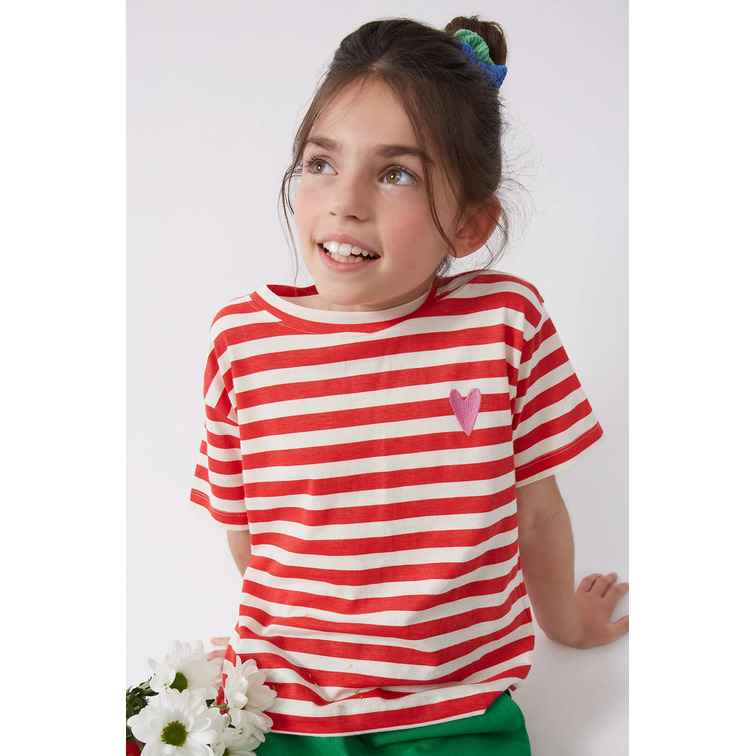 CAMISETA NIÑA COMPAÑIA FANTASTICA RAYAS ROJAS