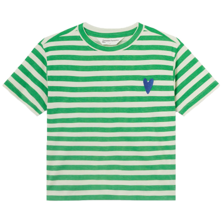 CAMISETA NIÑA COMPAÑIA FANTASTICA RAYAS VERDES