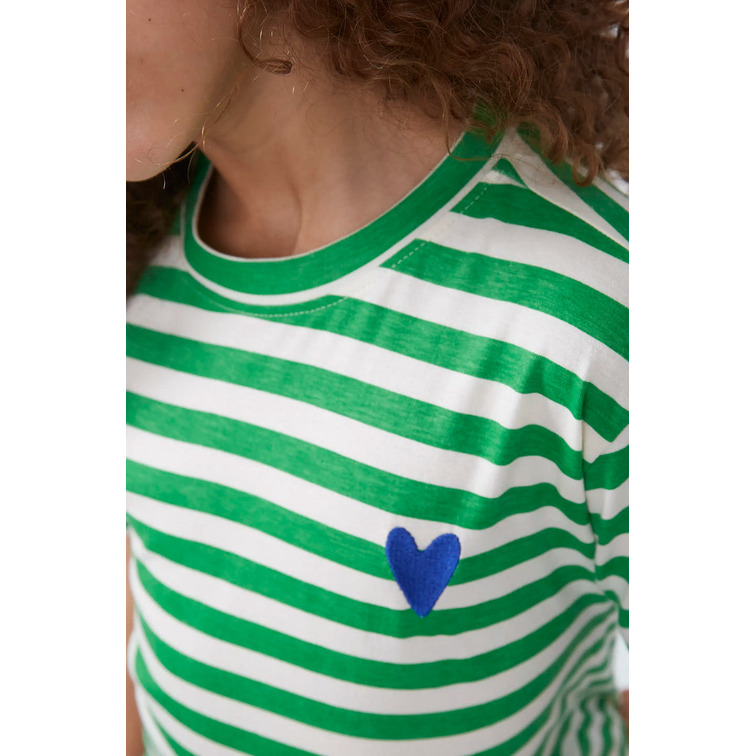 CAMISETA NIÑA COMPAÑIA FANTASTICA RAYAS VERDES