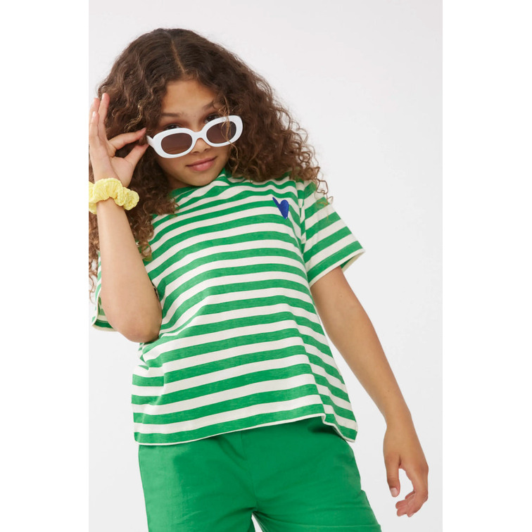 CAMISETA NIÑA COMPAÑIA FANTASTICA RAYAS VERDES