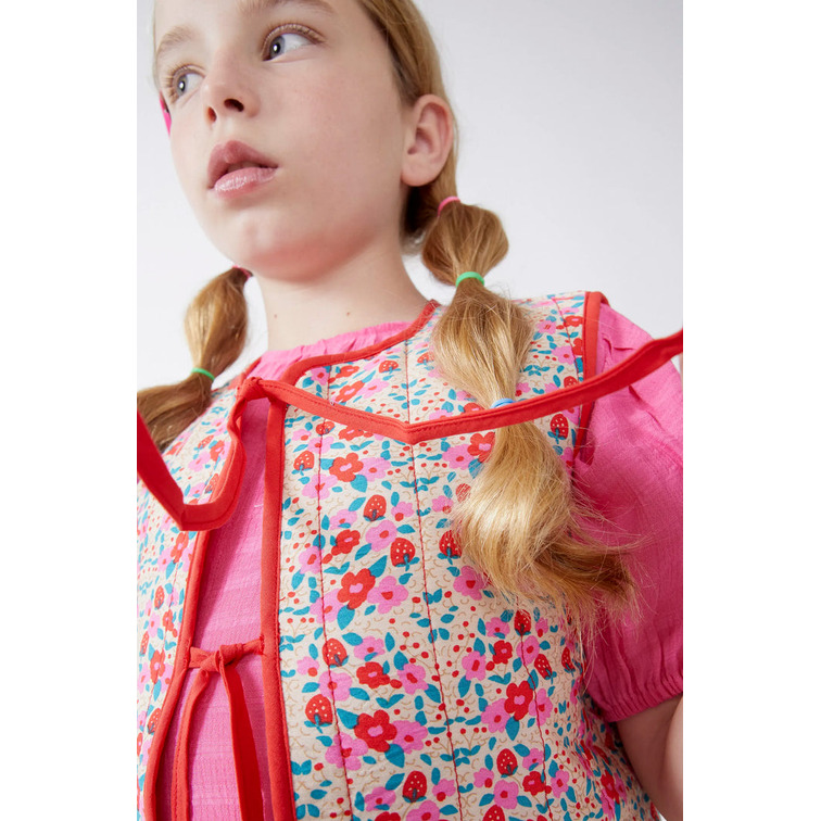 CHALECO CON LAZOS NIÑA COMPAÑIA FANTASTICA ESTAMPADO SUGAR
