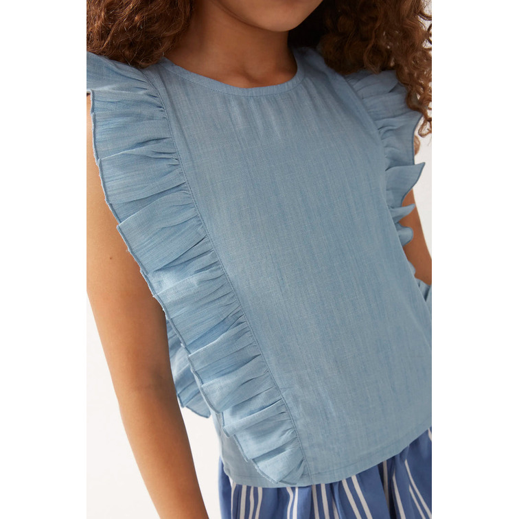 CAMISETA NIÑA  CIAFAN TOP DE NIÑA EFECTO DENIM