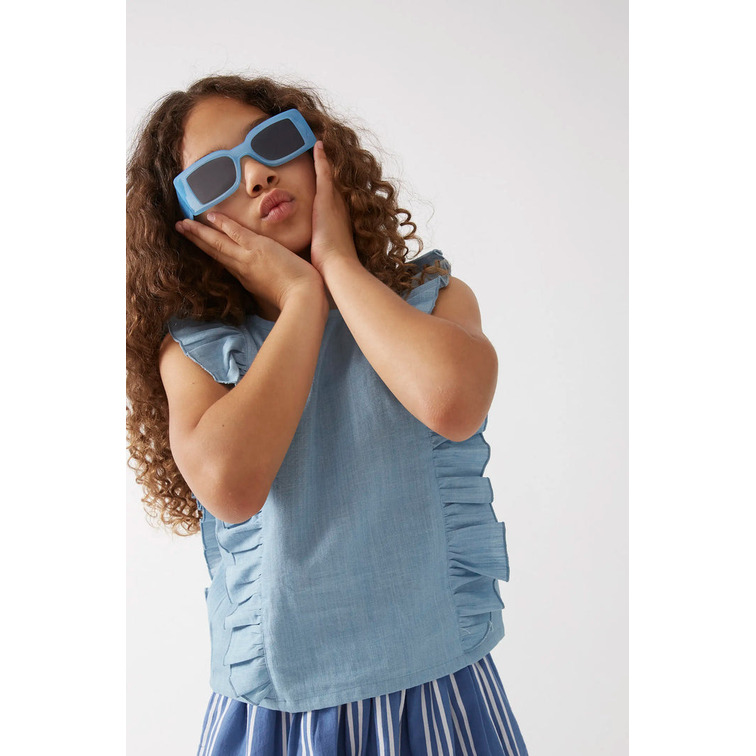 CAMISETA NIÑA  CIAFAN TOP DE NIÑA EFECTO DENIM