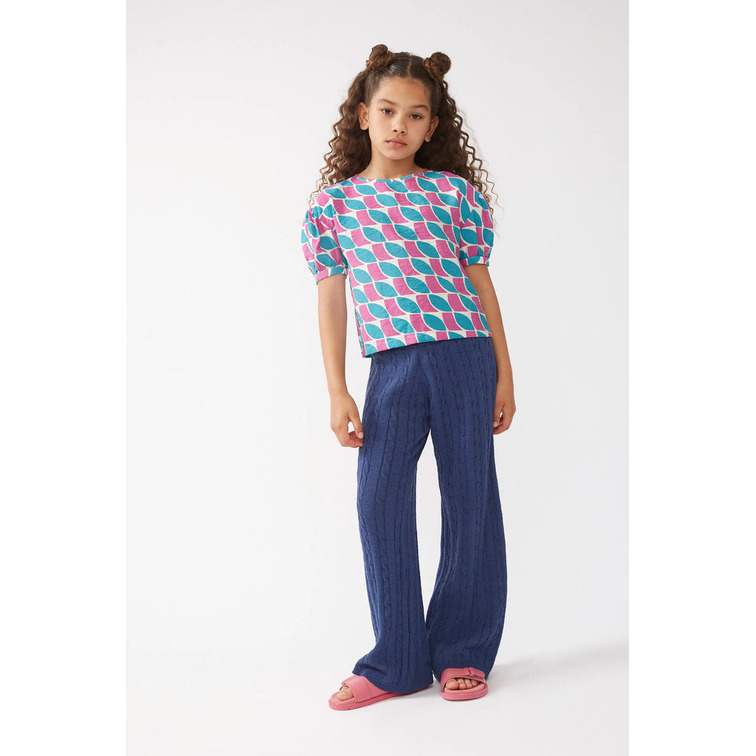 NIÑA TOP DE NIÑA ESTAMPADO DE PLUMA GEOMETRI