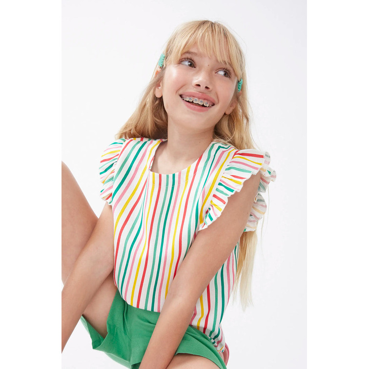 CAMISETA NIÑA  CIAFAN TOP DE NIÑA RAYAS MULTICOLOR