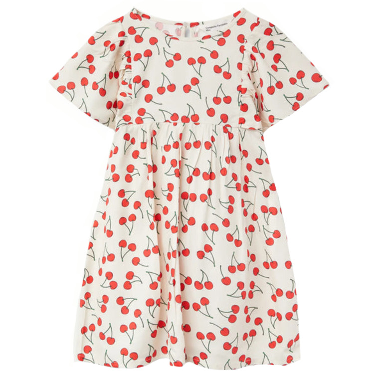 VESTIDO CORTO NIÑA COMPAÑIA FANTASTICA ESTAMPADO CEREZAS