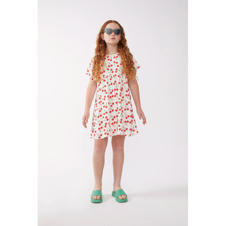 VESTIDO CORTO NIÑA COMPAÑIA FANTASTICA ESTAMPADO CEREZAS