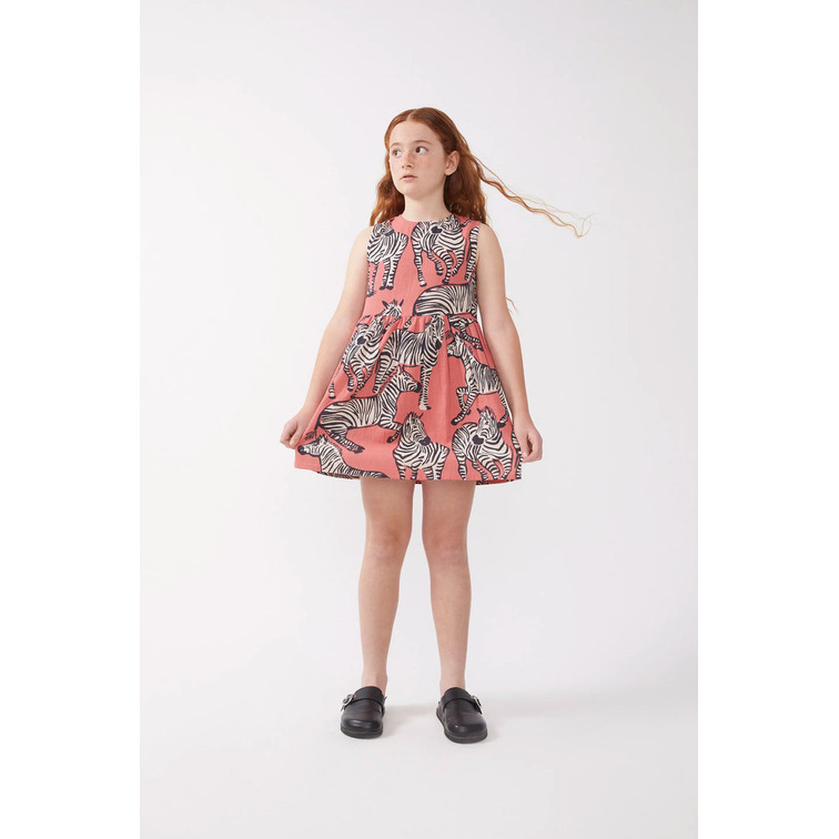 VESTIDO CORTO NIÑA COMPAÑIA FANTASTICA ESTAMPADO SAFARI