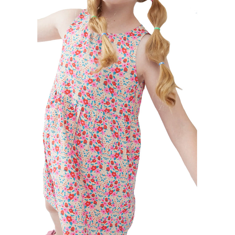 NIÑA VESTIDO CORTO DE NIÑA ESTAMPAD FLOWERS