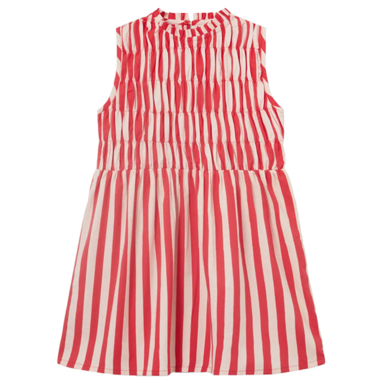 VESTIDO CORTO NIÑA COMPAÑIA FANTASTICA RAYAS ROJAS