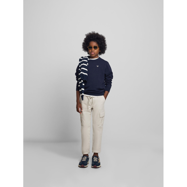 JERSEY PUNTO LOGO BORDADO NIÑO SILBON FIT REGULAR