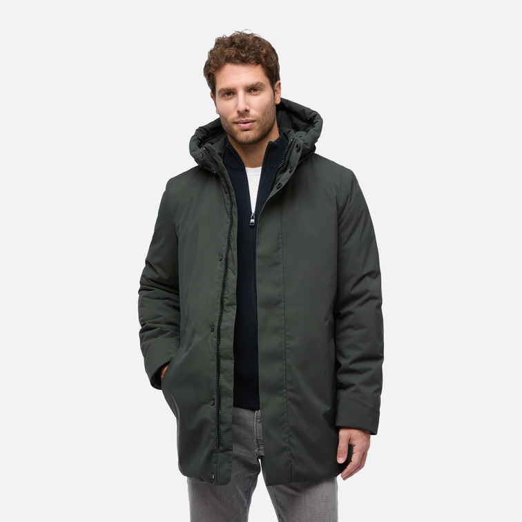 PARKA LARGA HOMBRE GEOX SPHERICA CON CAPUCHA