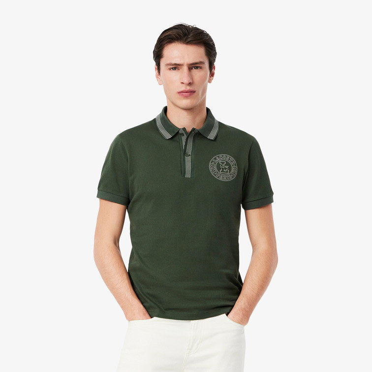 POLO HOMBRE LACOSTE INSIGNIA ESTAMPADA FIT REGULAR