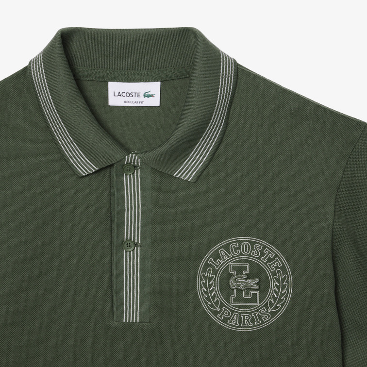 POLO HOMBRE LACOSTE INSIGNIA ESTAMPADA FIT REGULAR